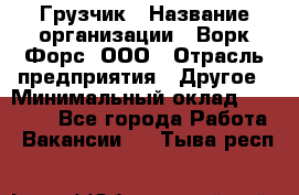 Грузчик › Название организации ­ Ворк Форс, ООО › Отрасль предприятия ­ Другое › Минимальный оклад ­ 24 000 - Все города Работа » Вакансии   . Тыва респ.